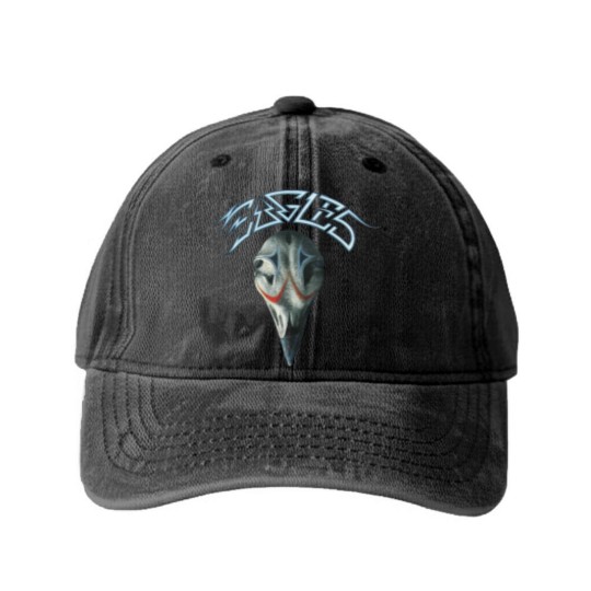 Discover Greatest Hits Distressed Logo Washed Denim Baseball Caps