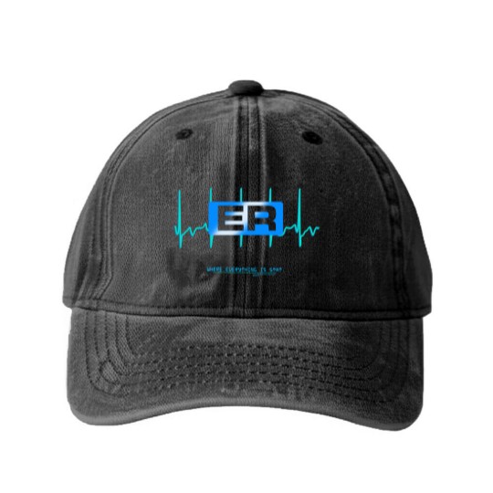 Discover Vintage Y2K ER TV Show Washed Denim Baseball Caps