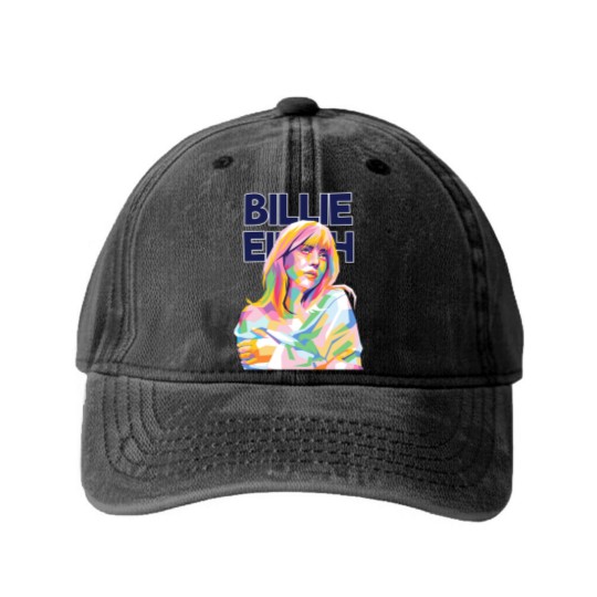 Discover Billie Ellish Washed Denim Baseball Caps