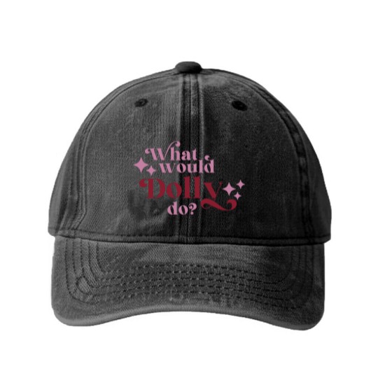 Discover What would Dolly do? Washed Denim Baseball Caps