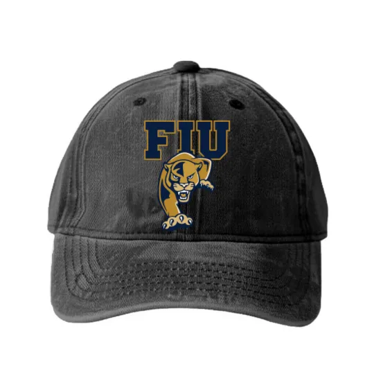 Discover Florida International University (FIU) Panthers Washed Denim Baseball Caps