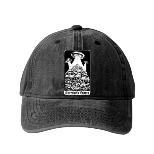 Discover Aversions Crown Flying Saucers Washed Denim Baseball Caps