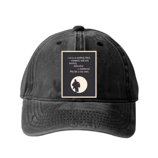 Discover TV Quote - The Prisoner Washed Denim Baseball Caps
