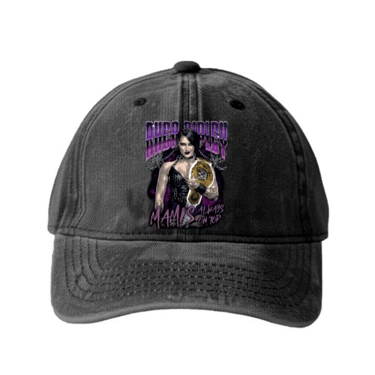 Discover Rhea Ripley Vintage Wrestling Washed Denim Baseball Caps