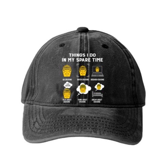 Discover Cruising Funny Cruising Washed Denim Baseball Caps