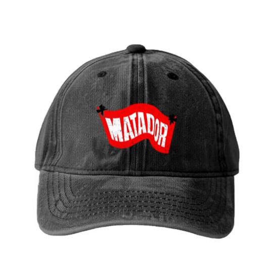 Discover Vintage Matador Records Distressed Washed Denim Baseball Caps
