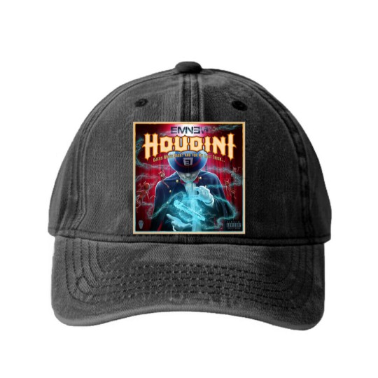 Discover Eminem Houdini Slim Shady Washed Denim Baseball Caps