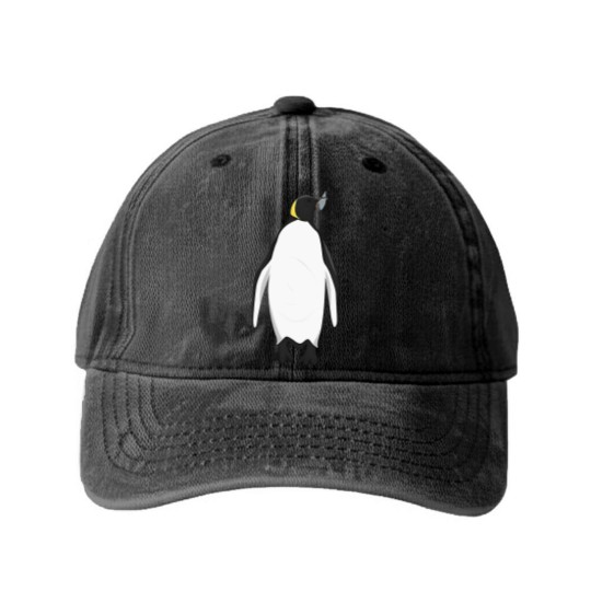 Discover Penguin Washed Denim Baseball Caps, Penguin Birthday Gift, Penguin Gift, Penguin Lover Washed Denim Baseball Caps