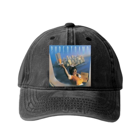 Discover Supertramp Breakfast in America Washed Denim Baseball Caps