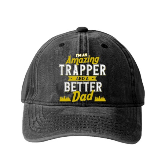 Discover Hunting Trapper Trapping Washed Denim Baseball Caps