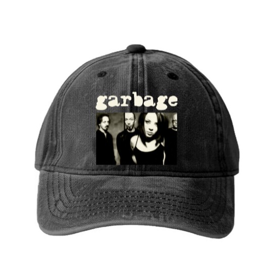 Discover Garbage Band Concert Tour Unisex Cotton Washed Denim Baseball Caps Unisex Washed Denim Baseball Caps Band Washed Denim Baseball Caps