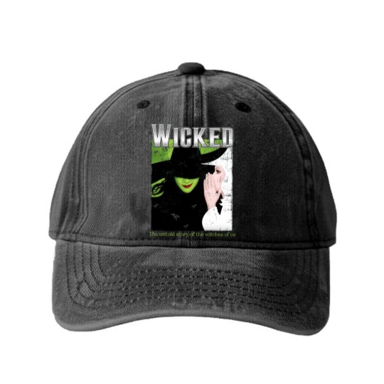 Discover Wicked Broadway A New Musical Washed Denim Baseball Caps, Wicked Washed Denim Baseball Caps