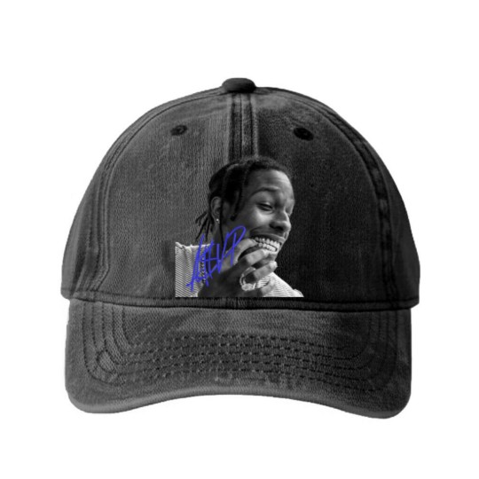 Discover ASAP Rocky Washed Denim Baseball Caps, asap Graphic Washed Denim Baseball Caps, Rocky Merch