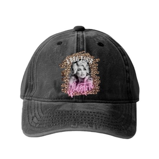 Discover Dolly Parton Washed Denim Baseball Caps, Dolly Parton Vintage, Country Unisex Music Graphic Unisex Washed Denim Baseball Caps