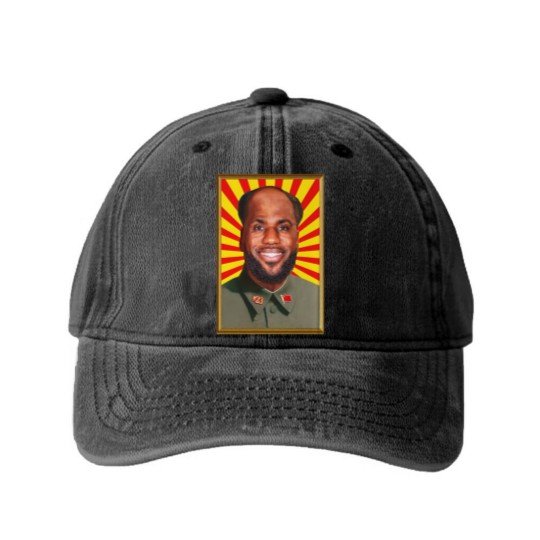 Discover Lebron James Chinese Communist Party Washed Denim Baseball Caps