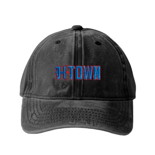 Discover H-Town Houston Texan unisex Washed Denim Baseball Caps