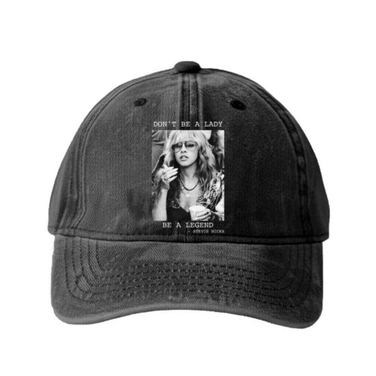 Discover Don't Be A Lady Be A Legend Washed Denim Baseball Caps, Vintage Stevie Nicks Washed Denim Baseball Caps