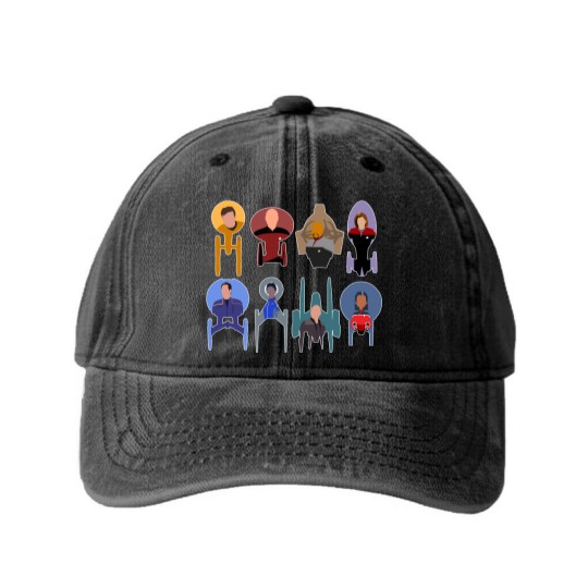 Discover Trek ships & captains 2020 Washed Denim Baseball Caps