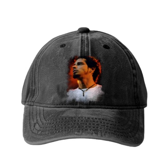 Discover Chris Cornell Chris Cornell in loving memory Washed Denim Baseball Caps