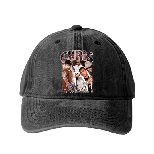 Discover Vintage Chris Brown Washed Denim Baseball Caps, Chris Brown Washed Denim Baseball Caps, Chris Brown Hip Hop Washed Denim Baseball Caps