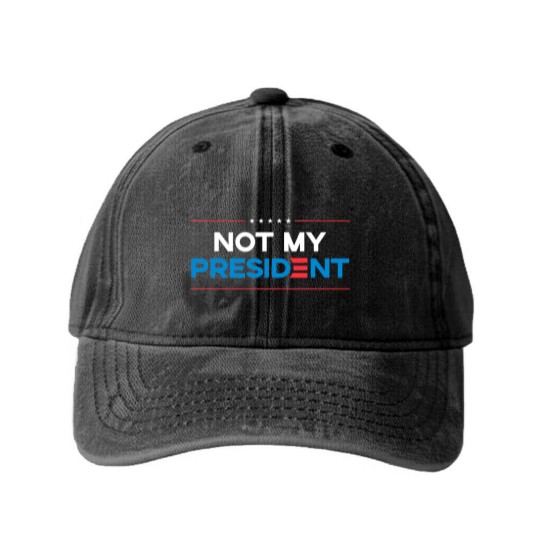 Discover Not my President Washed Denim Baseball Caps