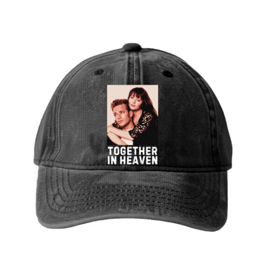 Discover Shannen Doherty Brenda Walsh Luke Perry Dylan McKay Washed Denim Baseball Caps, RIP Shannen Doherty 1971-2024