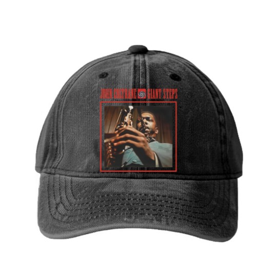 Discover Men's Cotton Crew Washed Denim Baseball Caps John Coltrane Giant Steps