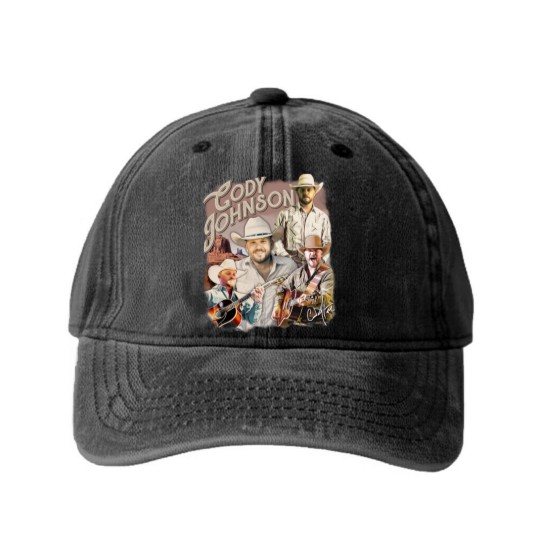 Discover Vintage Cody Johnsonn Washed Denim Baseball Caps, The Leather Tour 2024 Washed Denim Baseball Caps