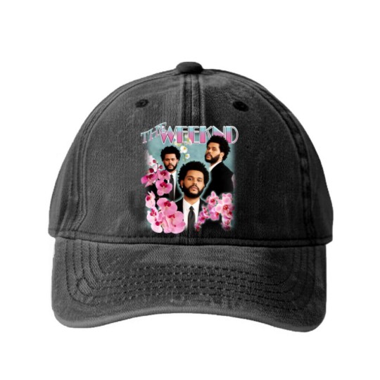 Discover Weeknd Vintage Style Rap Washed Denim Baseball Caps