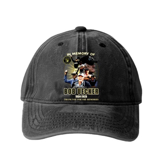 Discover In Memory Of Bob Uecker 1934-2025 Thank You - Bob Uecker - Washed Denim Baseball Caps