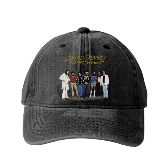 Discover Lynyrd Skynyrd Washed Denim Baseball Caps, Street Survivors Gary Rossington Collins Washed Denim Baseball Caps