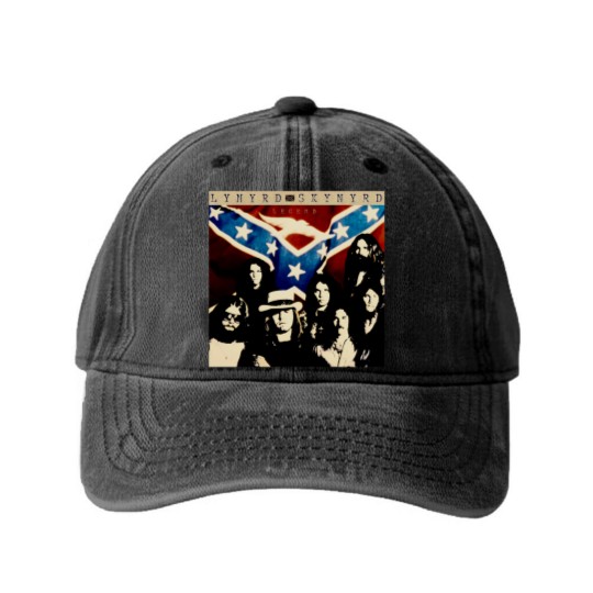 Discover Lynyrd Skynyrd Washed Denim Baseball Caps