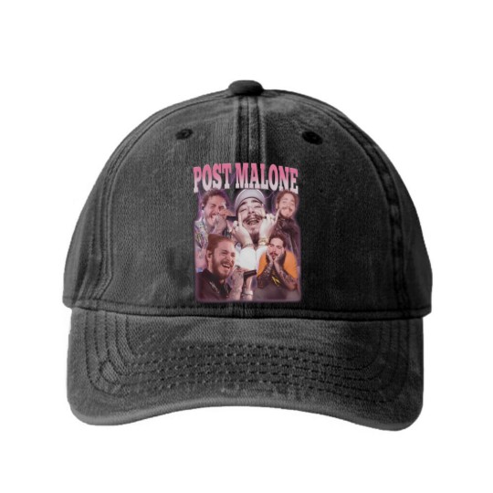 Discover Post Malone Vintage Washed Denim Baseball Caps, Post Malone Tees