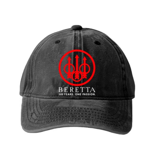 Discover Beretta Logo Washed Denim Baseball Caps