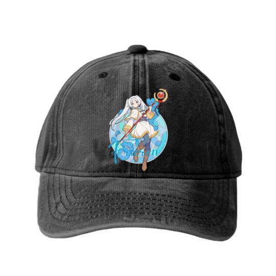 Discover Frieren Washed Denim Baseball Caps