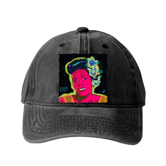 Discover Billie - Billie Holiday - Washed Denim Baseball Caps