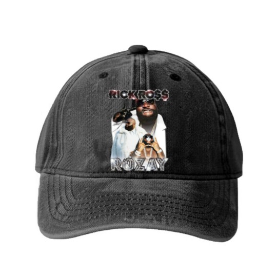 Discover Vintage Rick Ross Washed Denim Baseball Caps