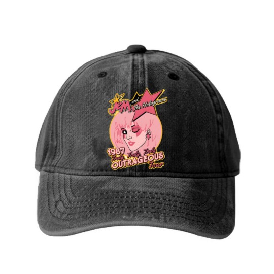 Discover Jem & The Holograms Washed Denim Baseball Caps, Jem Outrageous Tour Washed Denim Baseball Caps