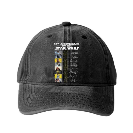 Discover StarWars Washed Denim Baseball Caps, StarWars Signatures Washed Denim Baseball Caps, StarWars 47th Anniversary Washed Denim Baseball Caps