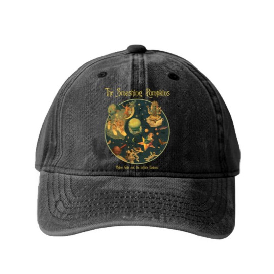 Discover Vintage 1996 The Smashing Pumpkins Band Tour Washed Denim Baseball Caps