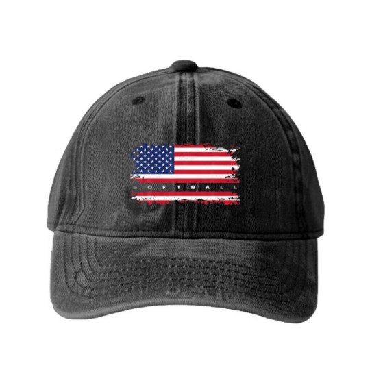 Discover Softball Apparel - Softball Washed Denim Baseball Caps