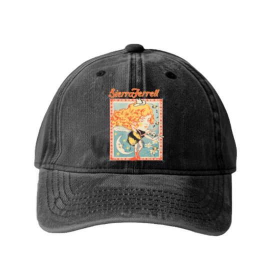 Discover NEW Sierra Ferrell Tour 2025 Gift For Fan Washed Denim Baseball Caps
