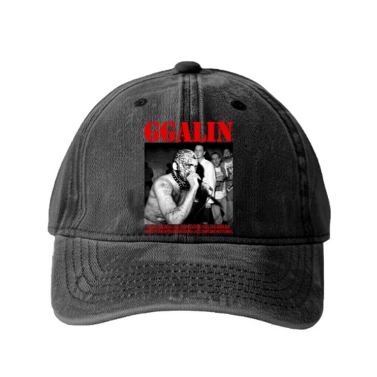 Discover GG Allin Washed Denim Baseball Caps UK SHIPPING Included