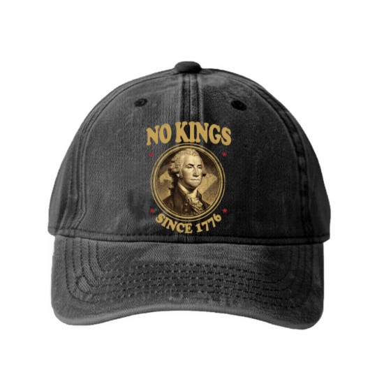 Discover No Kings Since 1776. - No Kings - Washed Denim Baseball Caps