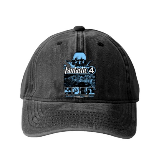 Discover Fantastic Four Washed Denim Baseball Caps Vintage Fantastic Four First Steps Washed Denim Baseball Caps