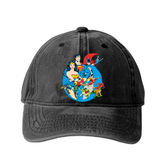 Discover DC Comics Originals Members Washed Denim Baseball Caps