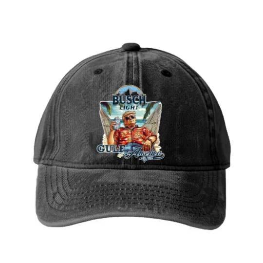 Discover Gulf of America Beer Washed Denim Baseball Caps