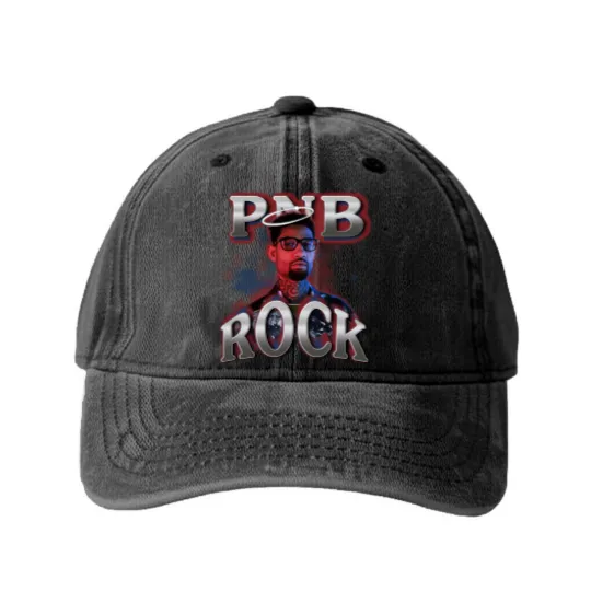 Discover PNB Rock Washed Denim Baseball Caps, PNB Rock Washed Denim Baseball Caps, Rapper Merch