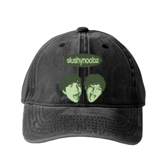 Discover Slushy Noobz Washed Denim Baseball Caps - Martin and Hamzah Washed Denim Baseball Caps, Slushy Noobs Merch
