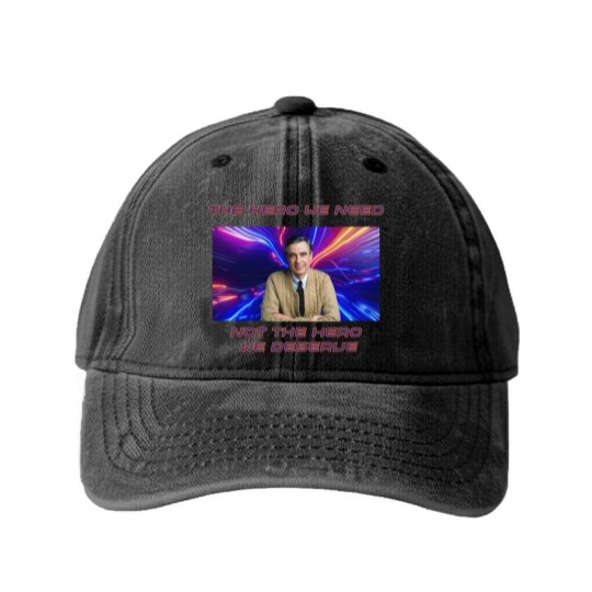 Discover Mr. Rogers Short-Sleeve Unisex Washed Denim Baseball Caps